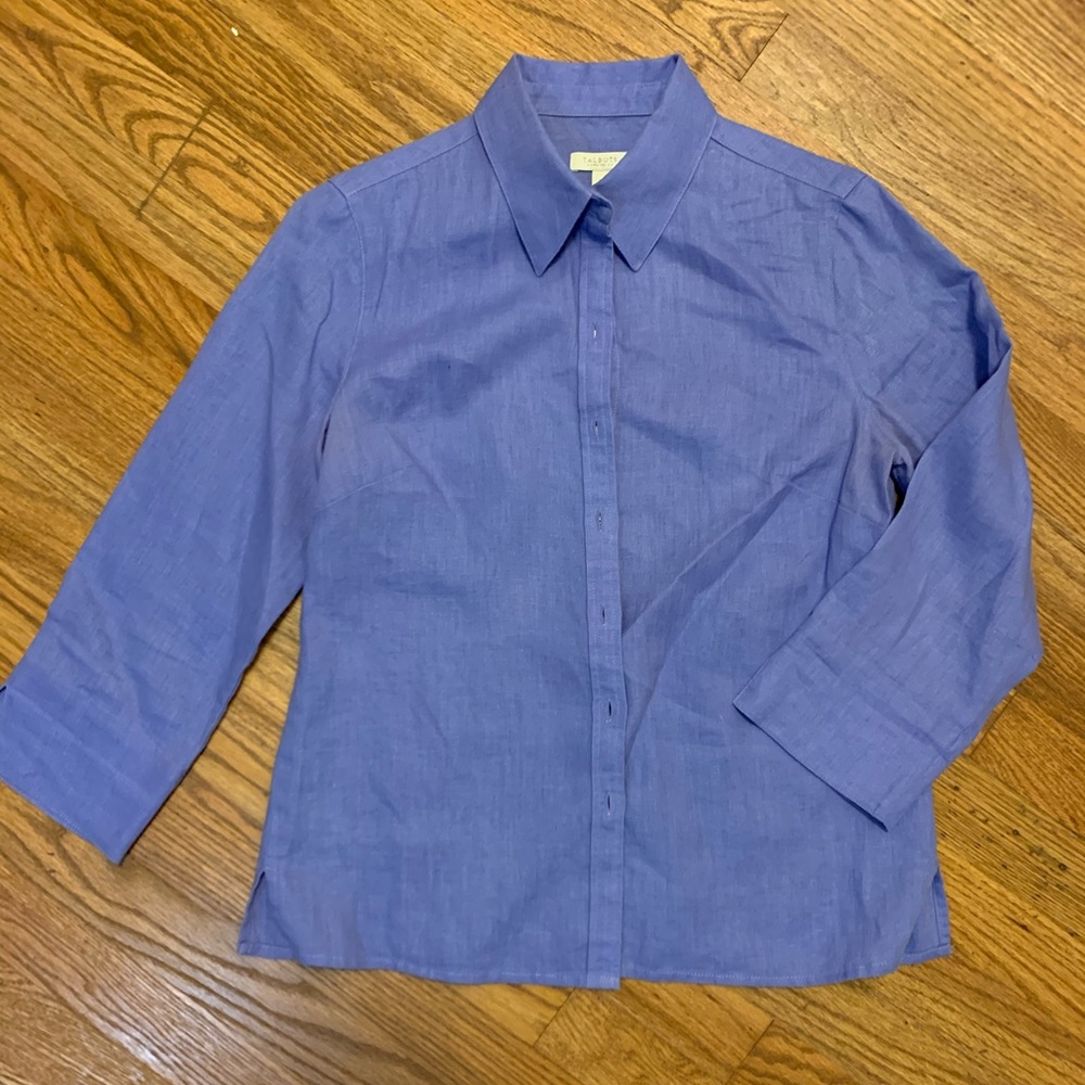 Talbots periwinkle button down